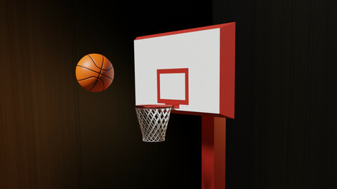 Basketball Ball & Panel - 3D Model
