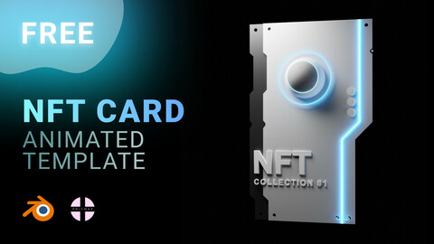 FREE NFT Card template for Blender (.blend file + tutorial)
