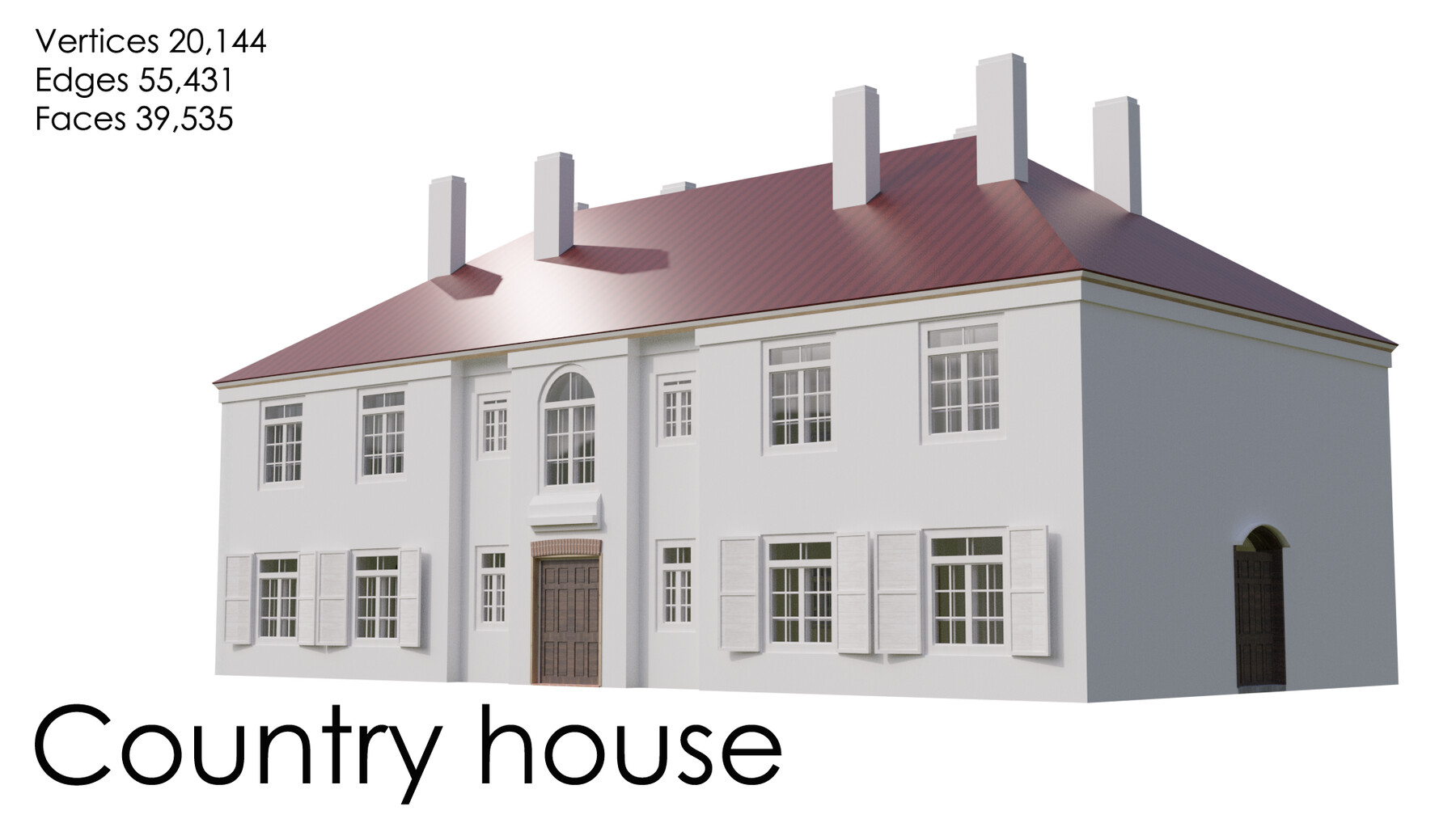 ArtStation - Country background hostelry 19-20 century low-poly 3D model |  Game Assets