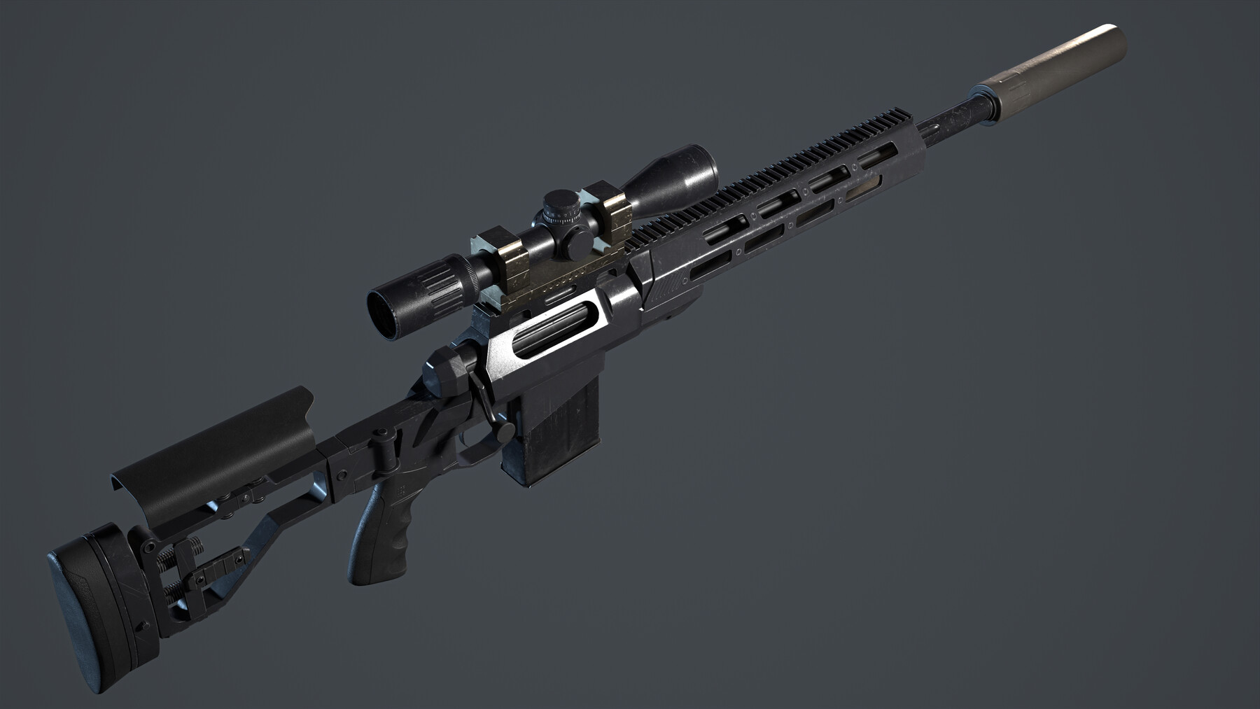 Lionel Verlinden - Sniper Rifle: Komodo D7CH - Game asset