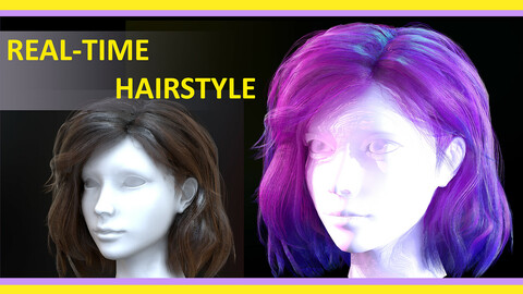 Hair Real-Time Hairstyle 3D Model