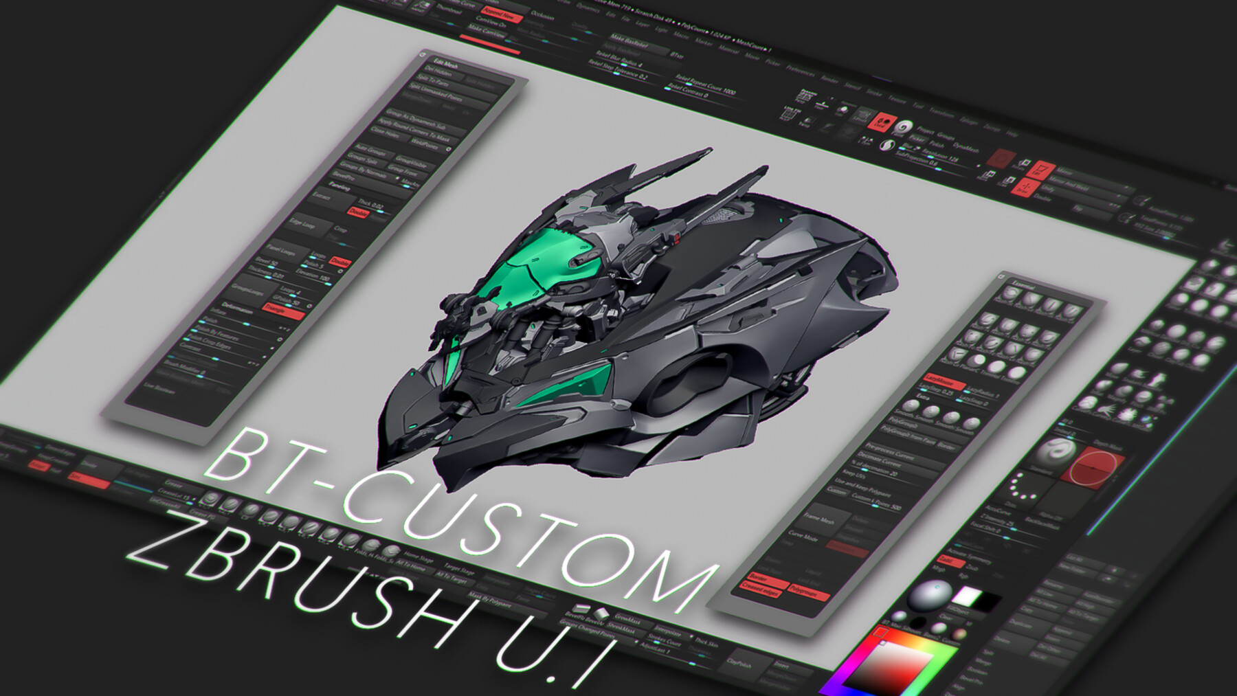 hard surface material zbrush