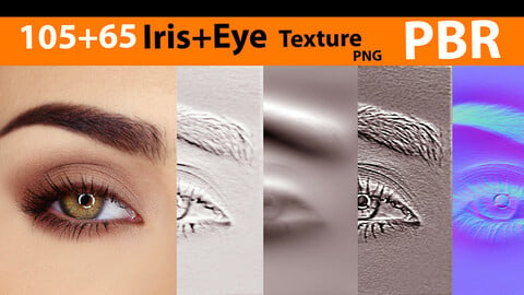105+65 Iris+Eye Texture PBR  (PNG)