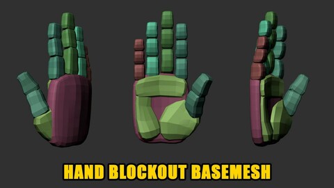 ArtStation - Hand Blockout Basemesh | Resources