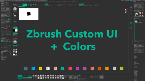 Custom Zbrush UI 2022 + Colors