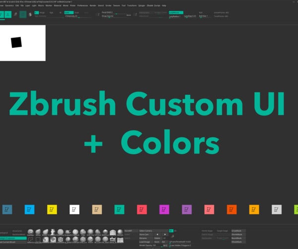 ArtStation - Custom Zbrush UI 2022 + Colors | Resources