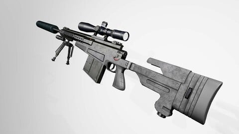 Sniper Rifle AX50 modulare Gun Weapon model