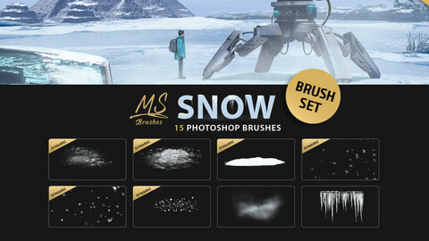 Dynamic Snow Photoshop Brushes | MS Brushes