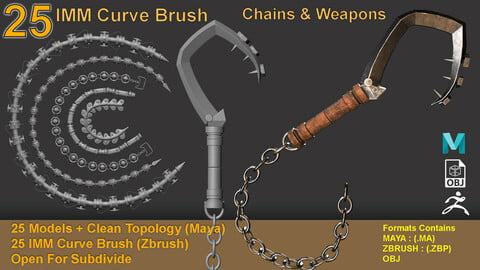 25 IMM Curve Brush (Chains & Weapons ) Vol 01