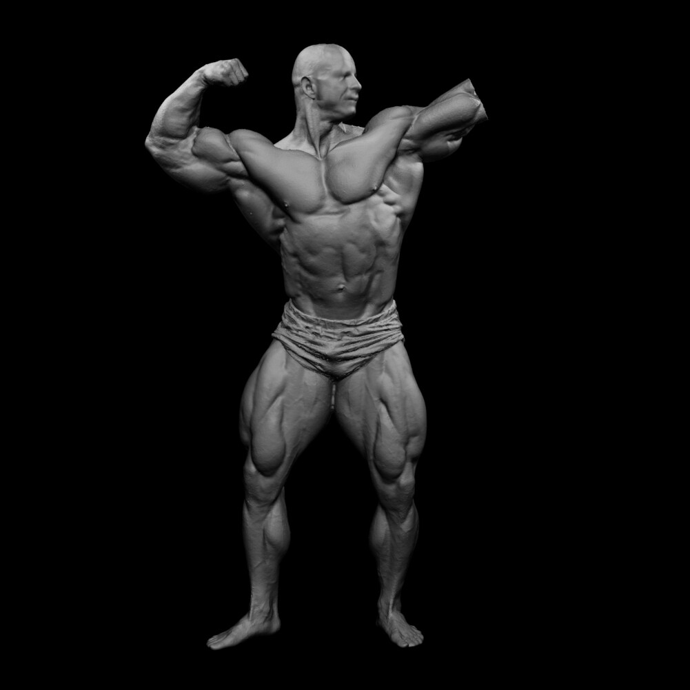 ArtStation - 3D scan real extreme muscleanatomy Man08 pose 10 | Resources