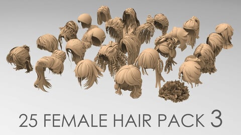 25 Female hair pack 3