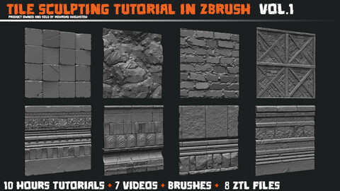 Tile sculpting tutorial in zbrush