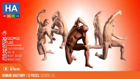 Human Anatomy | George Lee 5 Various Poses | 40 Photos