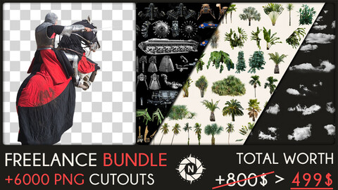 Freelance Bundle: +6000 PNG Cutouts + Free lifetime updates