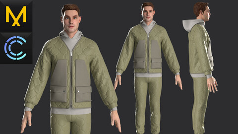 New concept Outfit Male OBJ mtl FBX ZPRJ
