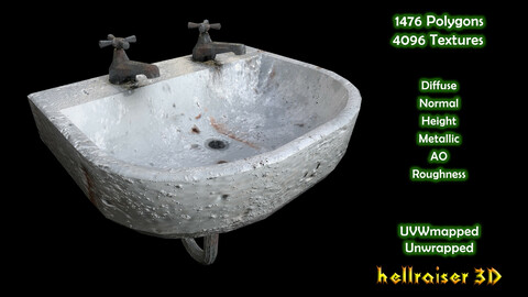 Old Sink - PBR - Dirty Textured