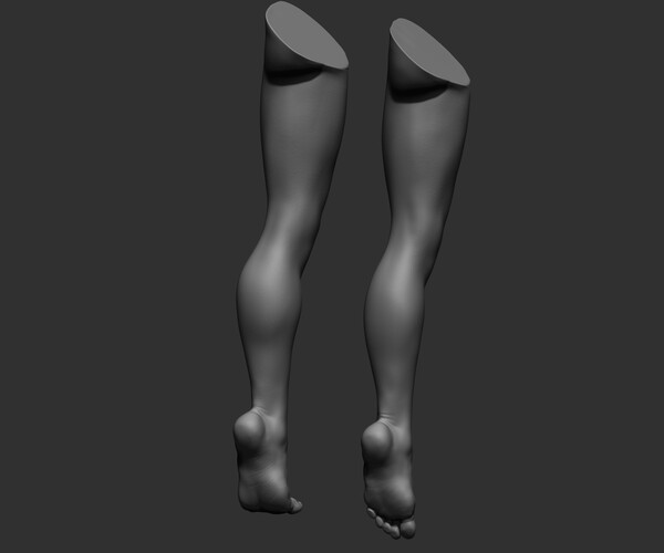 ArtStation 15 female leg poses OBJ+STL+ZTL+FBX Resources