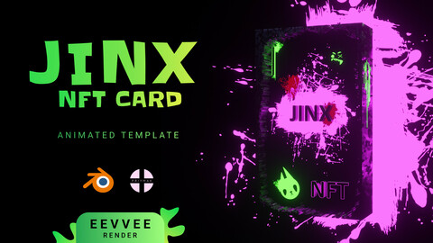 JINX NFT card template for Blender (.blend file + tutorial)