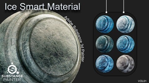 Ice Smart Material - Adobe Substance 3D Painter - VOL 01