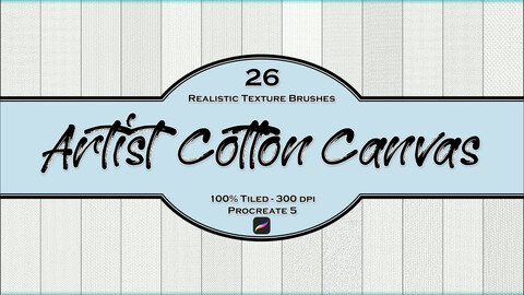 26 Free Procreate Cotton Canvas Brushes