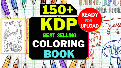 150 amazon KDP coloring book bundles for kids adults