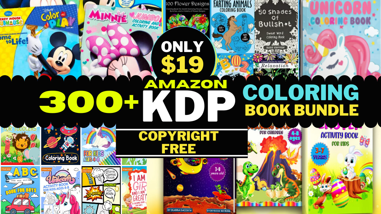 ArtStation - 300  -  KDP coloring book bundle ready for upload
