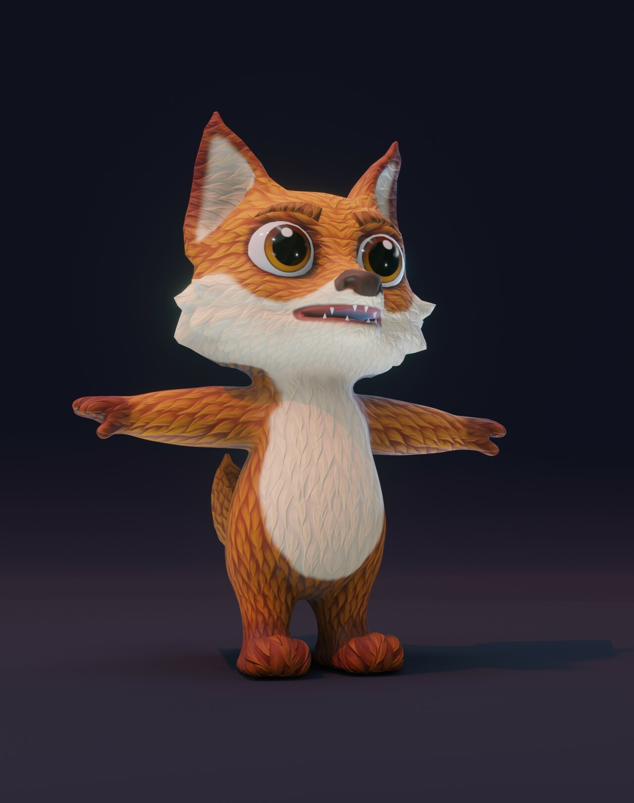 ArtStation - Cartoon Fox 3D Model | Game Assets