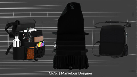 Bag, backpack, briefcase - Clo3d | Marvelous Designer