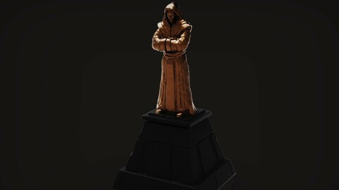Star Wars Jedi temple statue