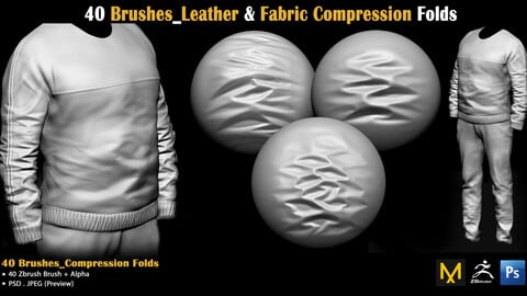 40 Brushes_Leather & Fabric Compression Folds