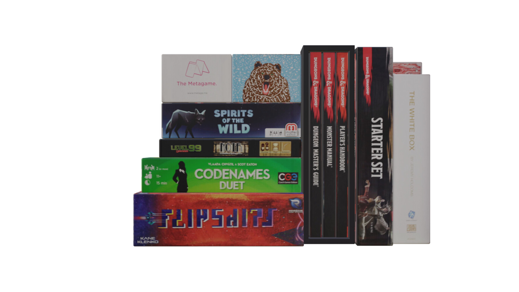 ArtStation Shelf filler books and board games Game Assets