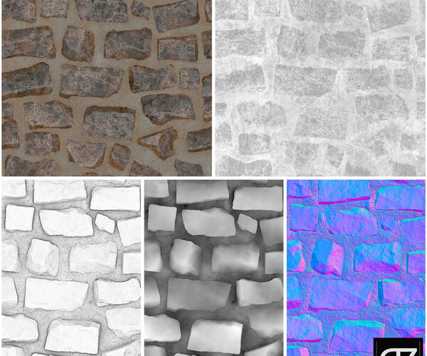 ArtStation - PBR - CONCRETE ROCK WALL - 4K MATERIAL | Game Assets
