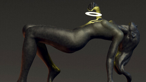 Floating - Blender Anatomy Sculpture