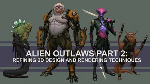 Alien Outlaws Part 2 : Refining Design and Rendering Techniques