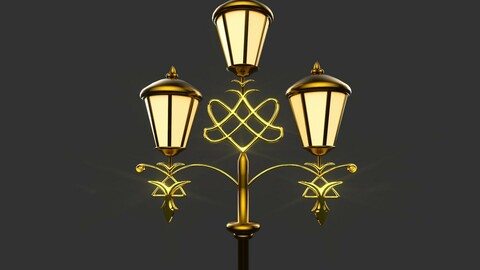 Street Lamp 3 (Golden)