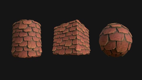 Stylized Roof10 PBR Texture