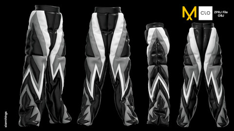 Future Fashion Pants #006 - Clo3D/MarvelousDesigner + OBJ / NO TEXTURE / DIGITAL FASHION