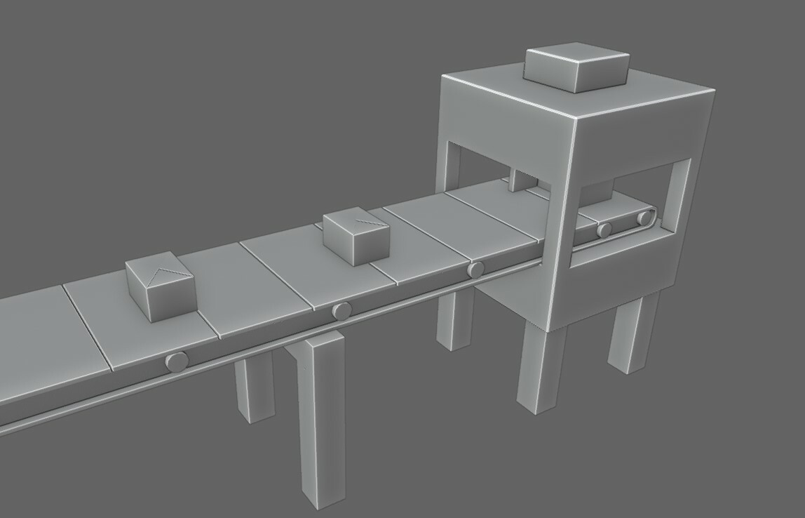 ArtStation - Machine Industrial - Line - Maquina Low-poly 3D model ...