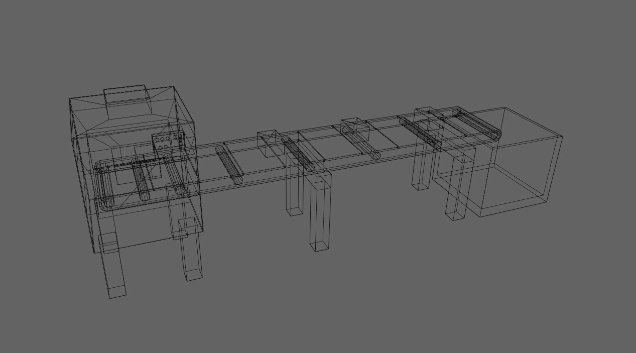 ArtStation - Machine Industrial - Line - Maquina Low-poly 3D model ...