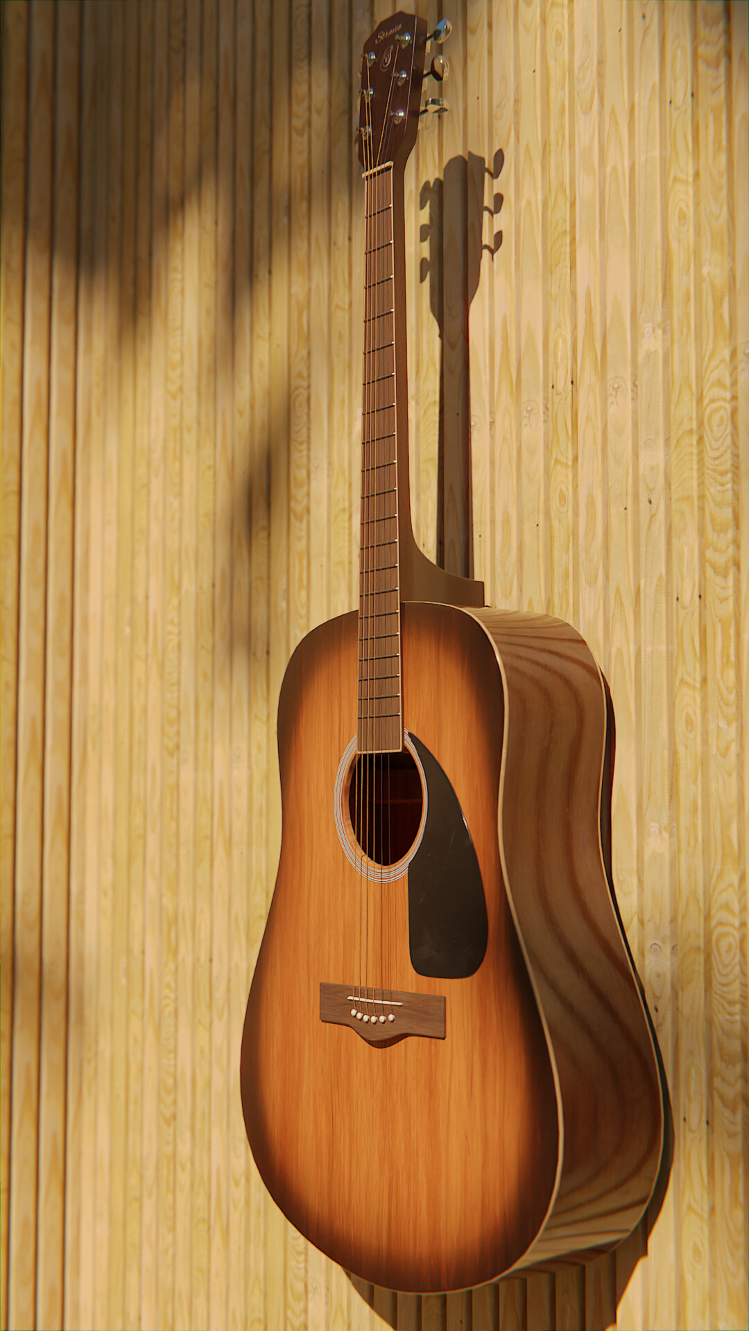 ArtStation Guitar Cinematic and Game Ready Game Assets