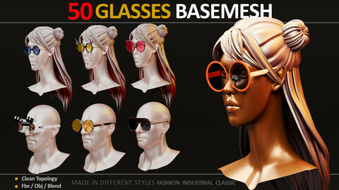 50 GLASSES BASEMESH