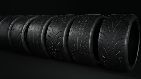 Low-poly High-Performance Race Tires