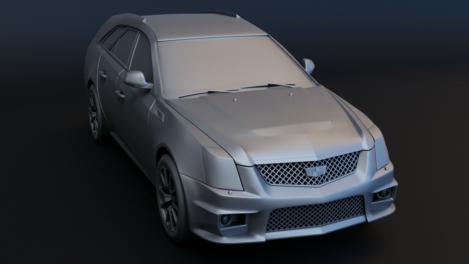 Artstation Cadillac Cts V Wagon 2 Versions Stl For 3d Printing Game