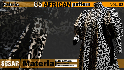 85 Fabric-African pattern-SBSAR-custom color- custom fabric texture -4K -VOL 02