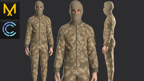 Military Concept Male OBJ mtl FBX ZPRJ