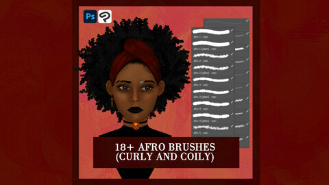 Photoshop\Clip Studio Paint afro brush pack by Seyi Deola