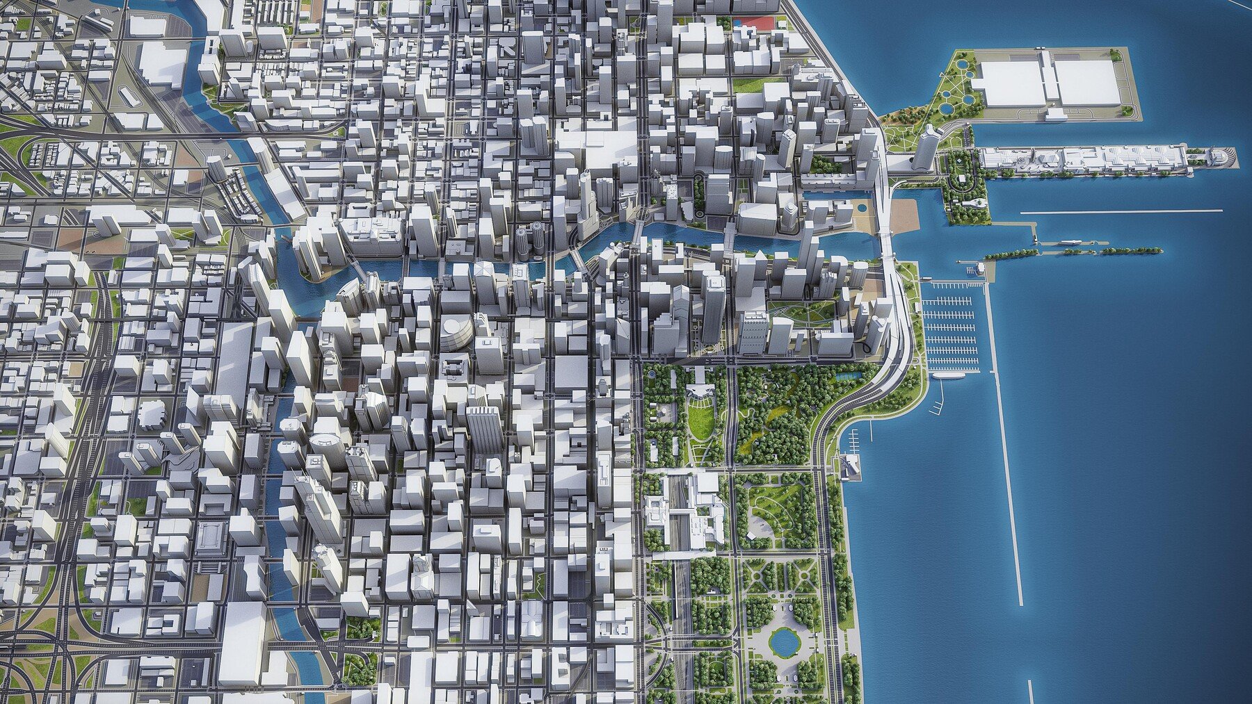 ArtStation - Chicago - 3D city model | Resources