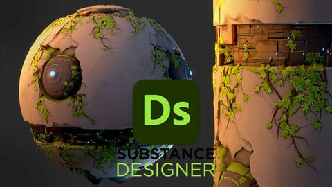 Stylized Sci-Fi Wall  - Substance 3D Designer