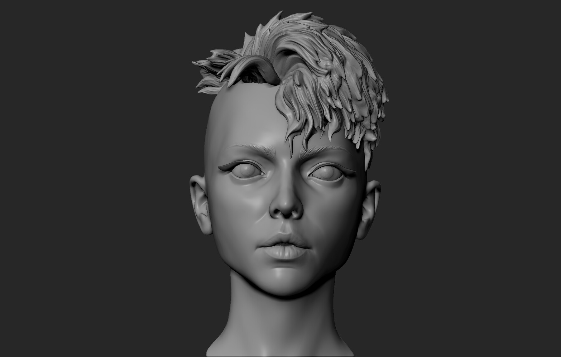 ArtStation - Female Head with Short Hair | Resources