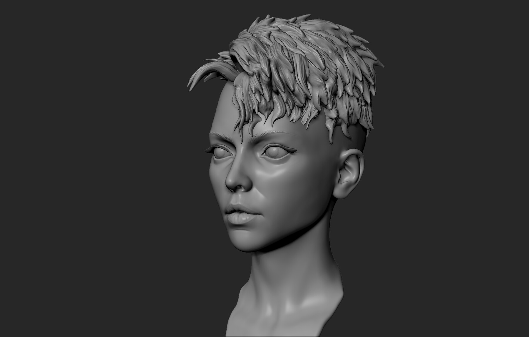 ArtStation Female Head with Short Hair Resources